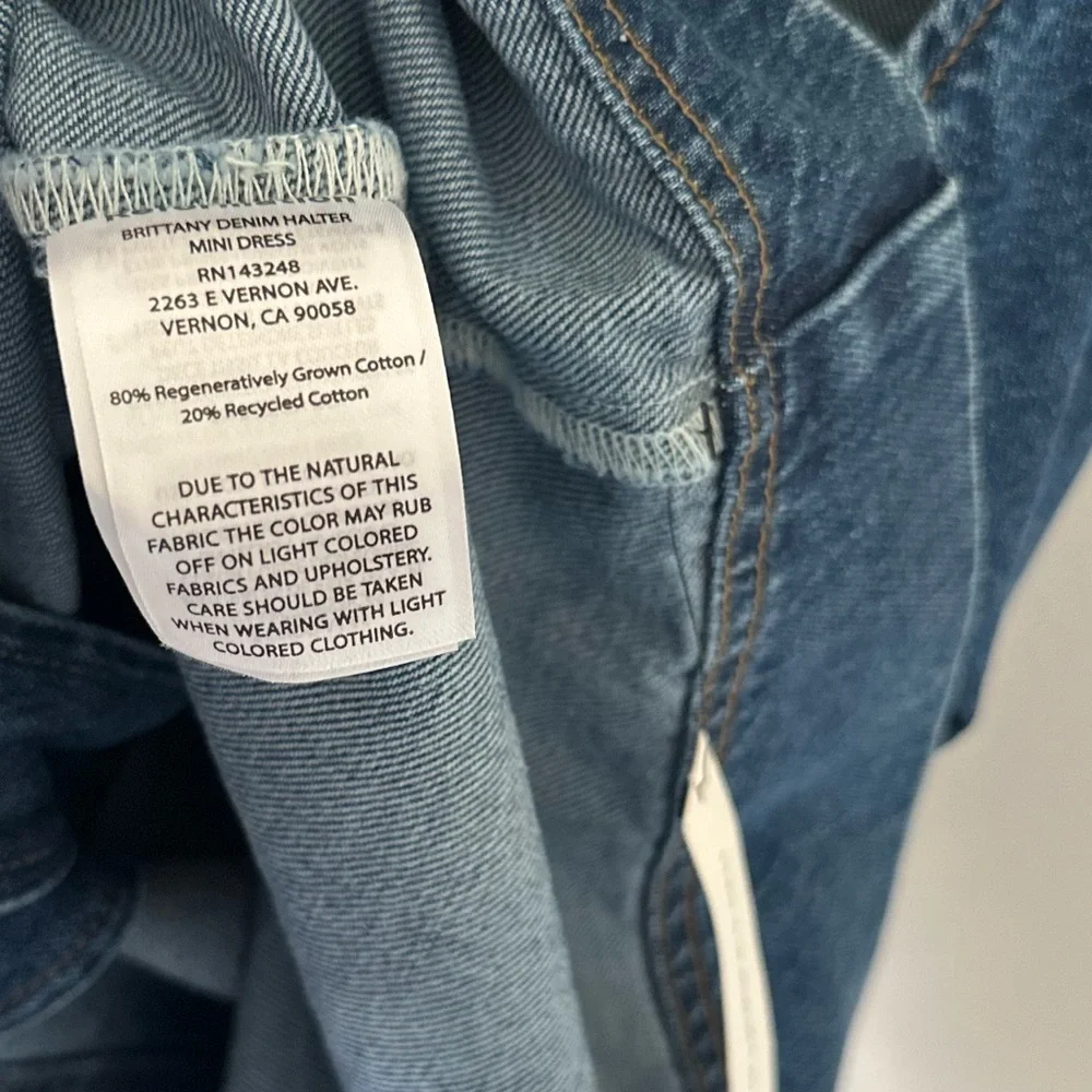 NWT Reformation Brittany Halter Denim  Dress - Picture 14 of 15